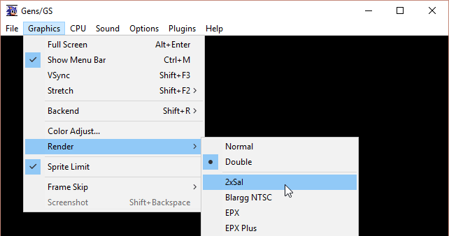 Selecting a screen filter from the list