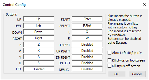 DeSmuME's Controller Configuration