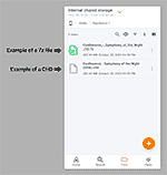 Examples of 7Z and CHD files