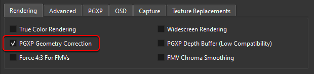 Enabling PGXP options