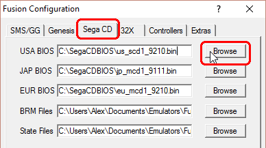 Setting up the Sega CD BIOS