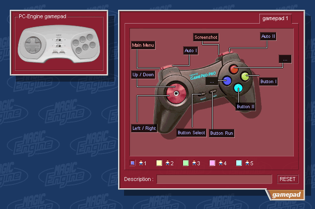 The gamepad configuration