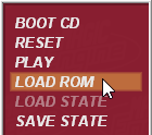 Click or press Enter on Load Rom