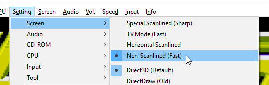 Disabling scanlines