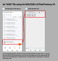 A BIN/CUE game with multiple discs and an M3U file