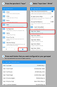 Configuring a Bluetooth gamepad