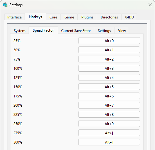 The shortcuts for fast forward in RMG