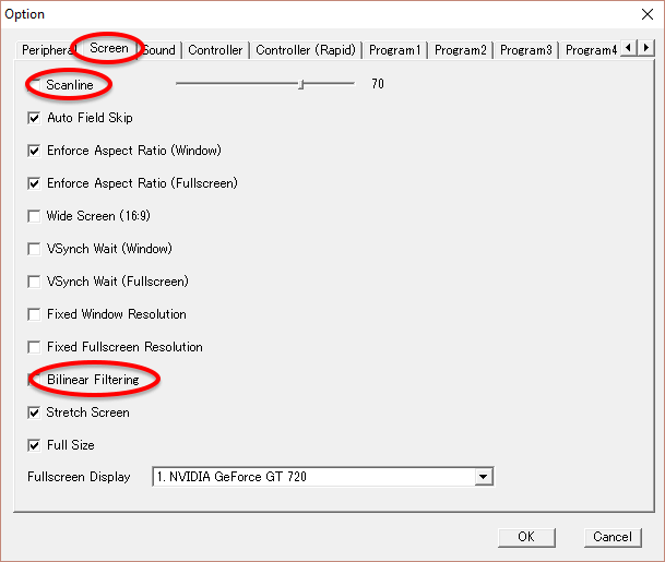 Enabling SSF's screen filters