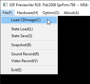 Loading an ISO via the File menu