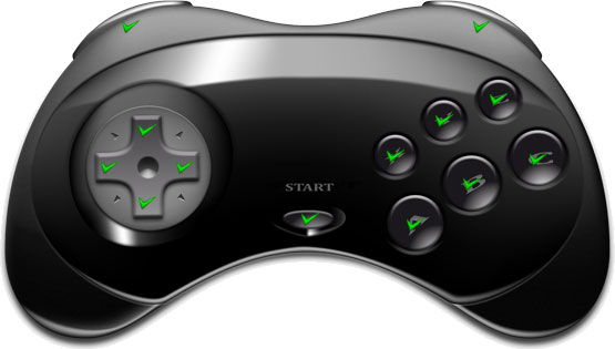 The Sega Saturn controller