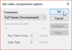 Set video compression option