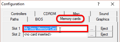 Creating a memory card