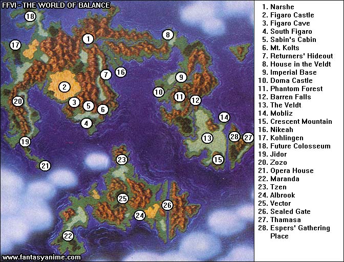 Final Fantasy 6 - Maps