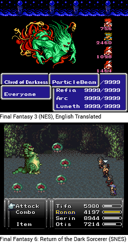 Final Fantasy 3 (NES) English Translation and the ROM hack, Final Fantasy 6: The Dark Sorcerer Returns