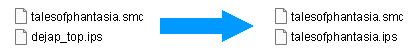 Sample of patching file renaming