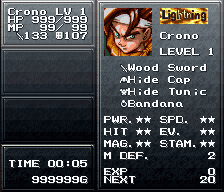 All of Crono's stats are now 99