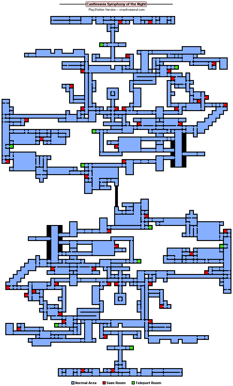 Castlevania symphony of the night map sections