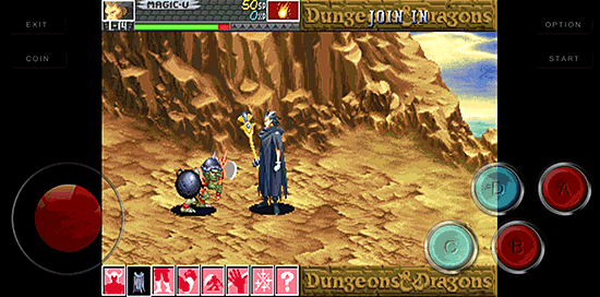 MAME4droid running Shadow Over Mystara